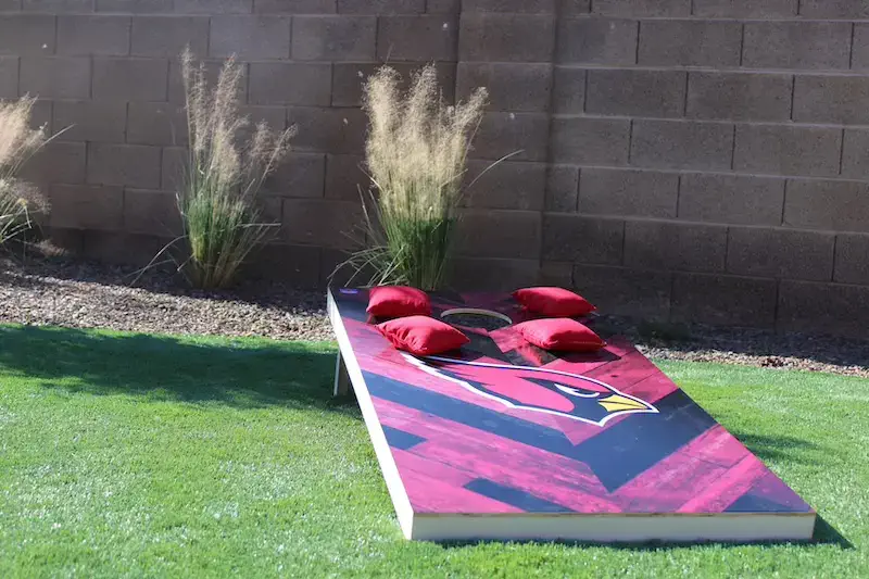 view of a newly landscaped side yard